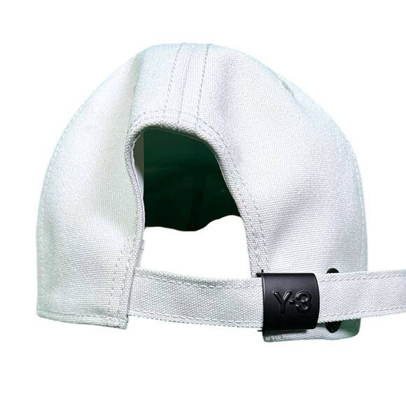 Men's Y3 Adidas Yohji Yamamoto Logo Strapback Hat Light Gray - Picture 3 of 4